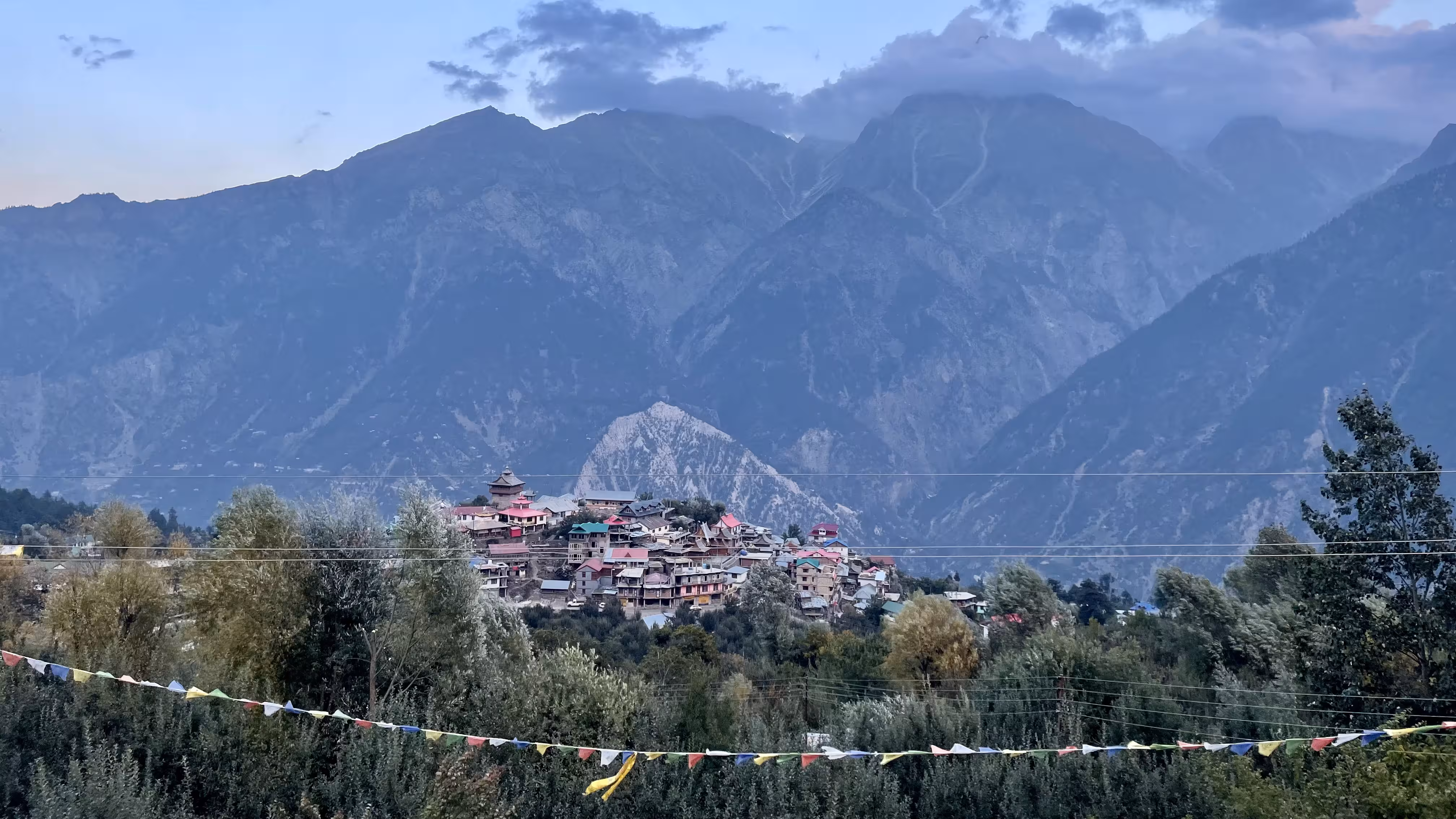 A few moments before the orange sky